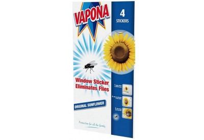 Vapona Sunflower Window Sticker - Eliminates Flies (4 stickers)